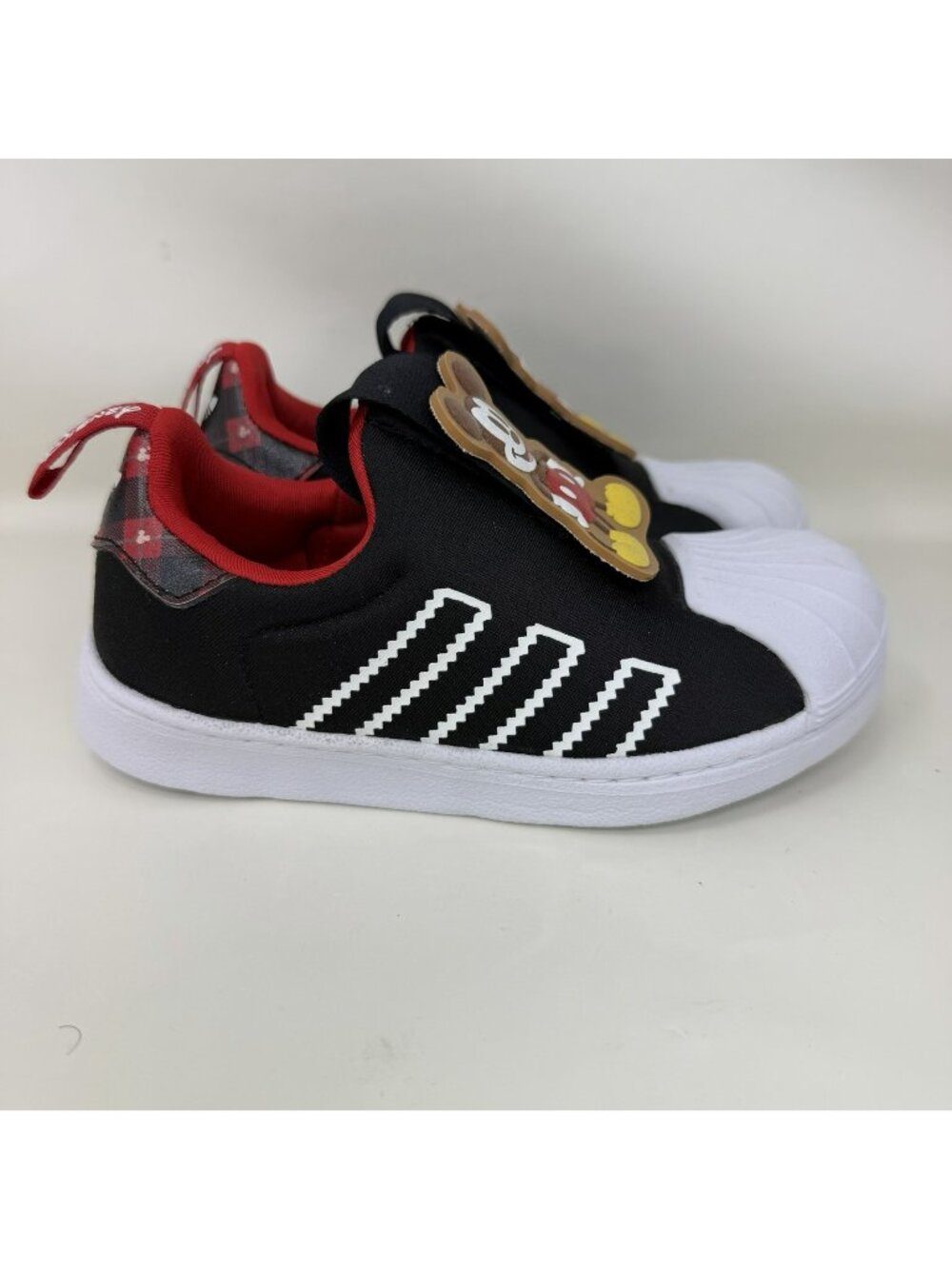 Adidas Superstar 360 Disney Mickey Mouse Pull On Shoes Black Toddler Size 12.5